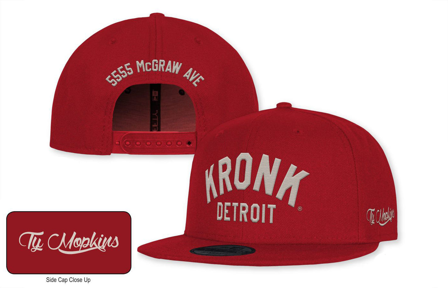 KRONK 'Ty Mopkins Tan Arch Logo' New Era 9Fifty Snapback - Red/Tan