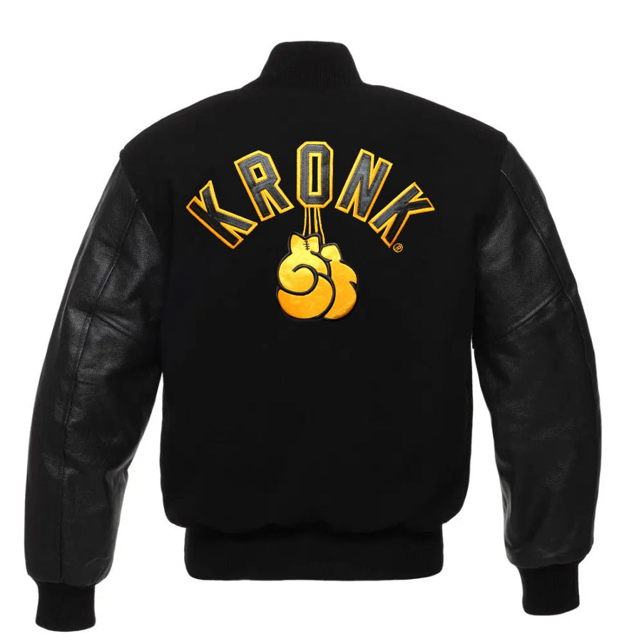Classic KRONK Varsity Jacket (Blk/Gold)