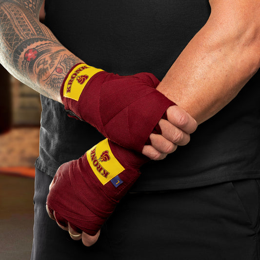 KRONK Boxing Gym Red Hand Wraps