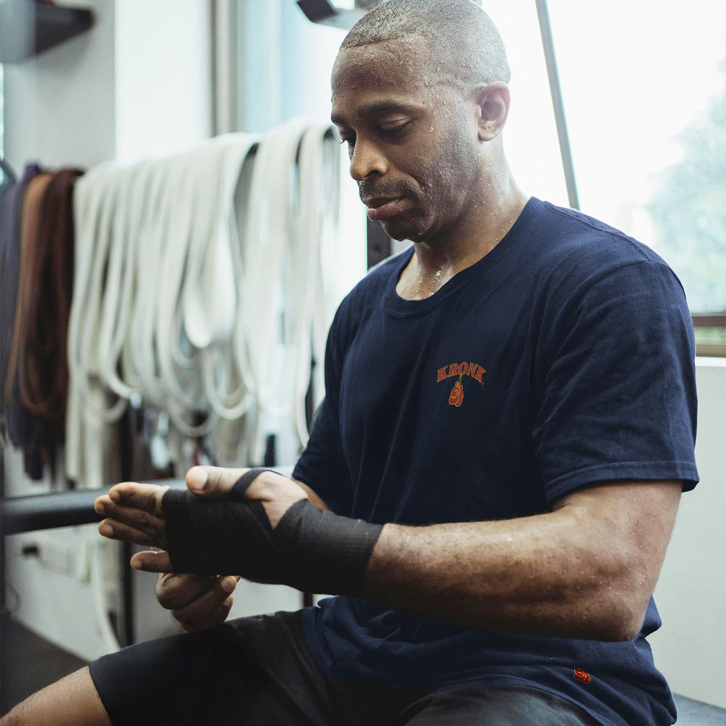 KRONK 'Boxing Team' Navy Ring Spun Tee