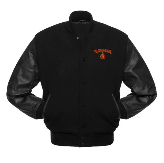 Classic KRONK Varsity Jacket (Blk/Red)