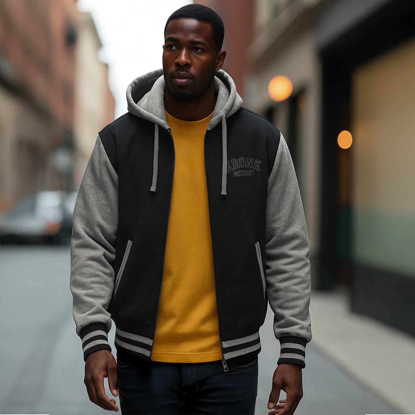 KRONK ‘Pain and Fame’ Varsity Zip Hoodie