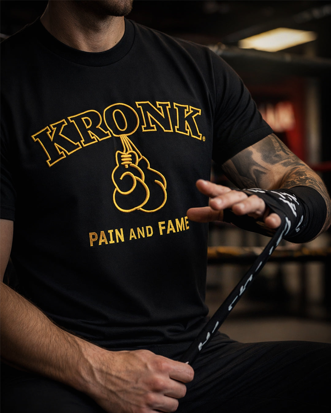 KRONK 'Heavyweight' Tee - Black & Gold