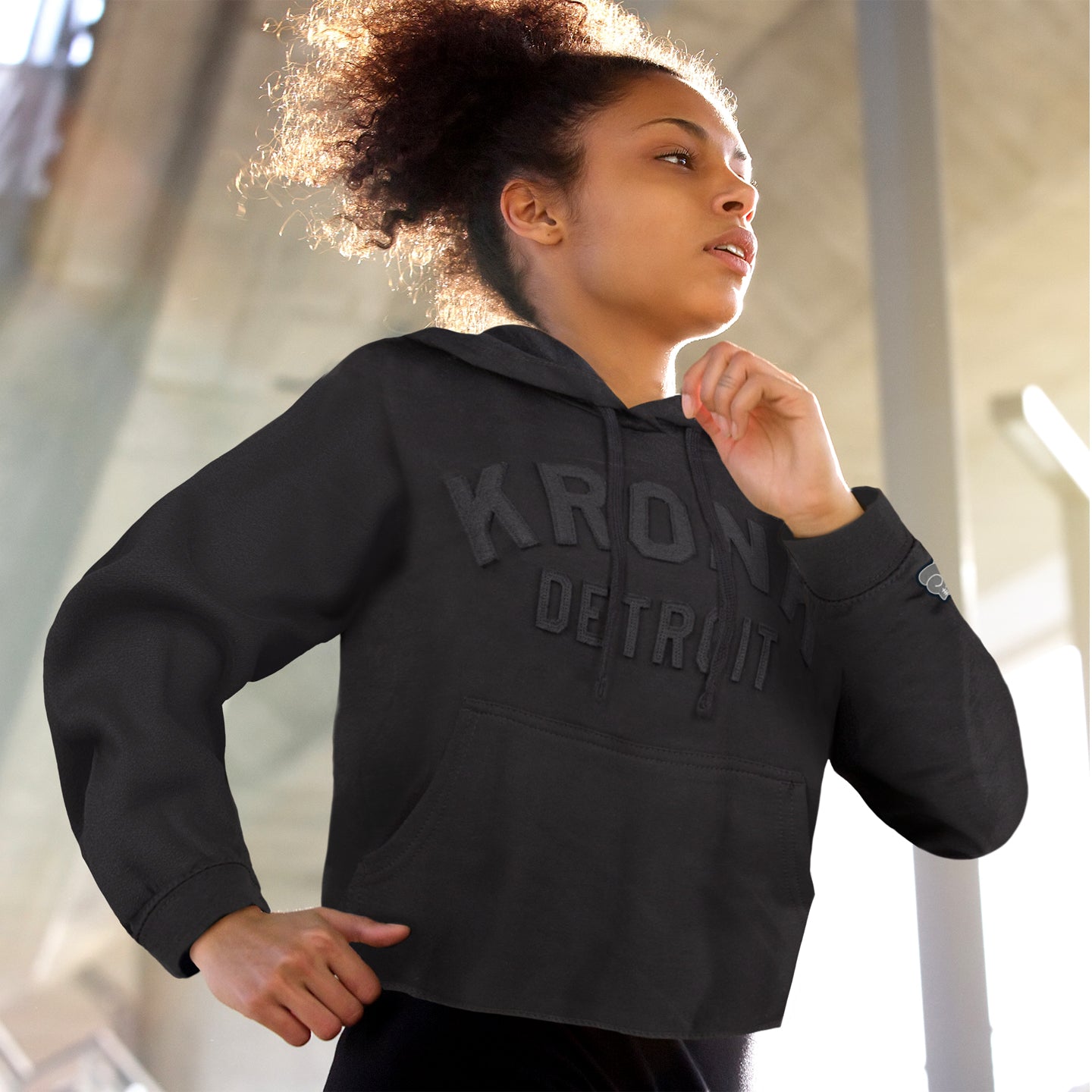 KRONK 'Detroit' Ladies Cropped Hoodie