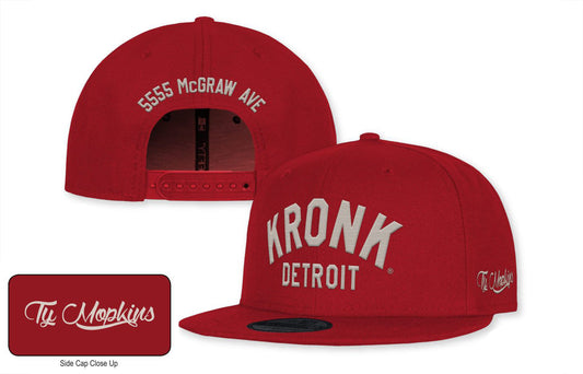 KRONK 'Ty Mopkins Tan Arch Logo' New Era 9Fifty Snapback - Red/Tan