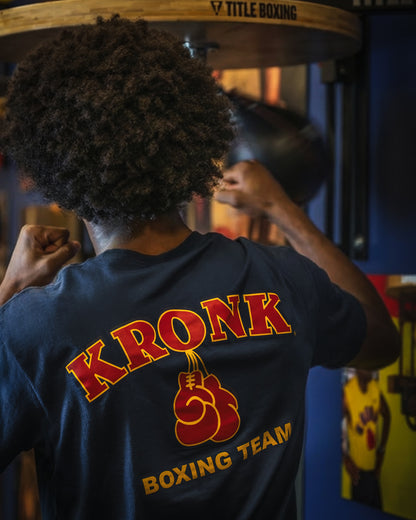 KRONK 'Boxing Team' Navy Ring Spun Tee