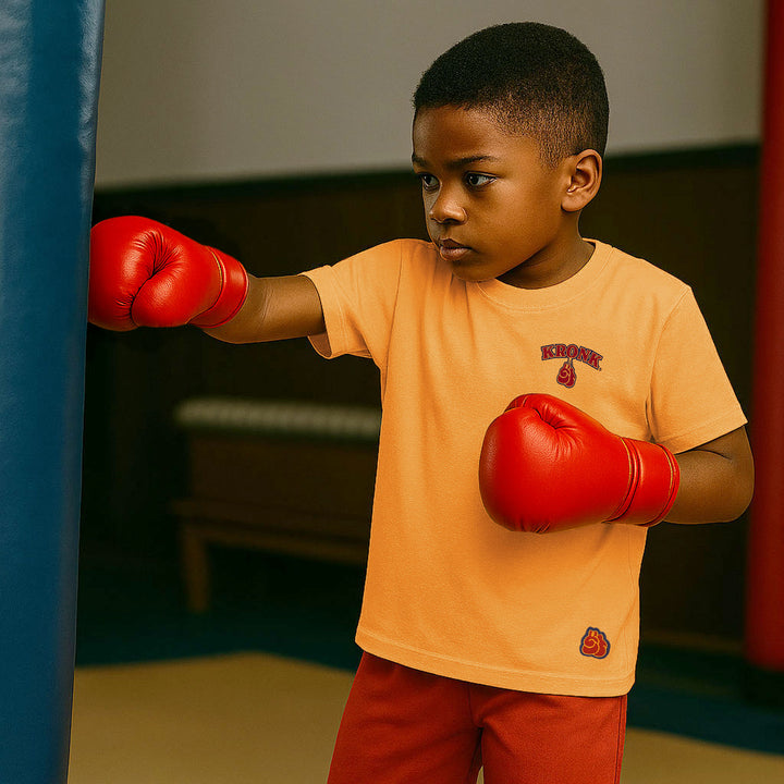 KRONK 'Boxing Team' Youth Tee - Gold