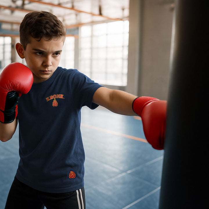 KRONK 'Boxing Team' Youth Tee - Navy