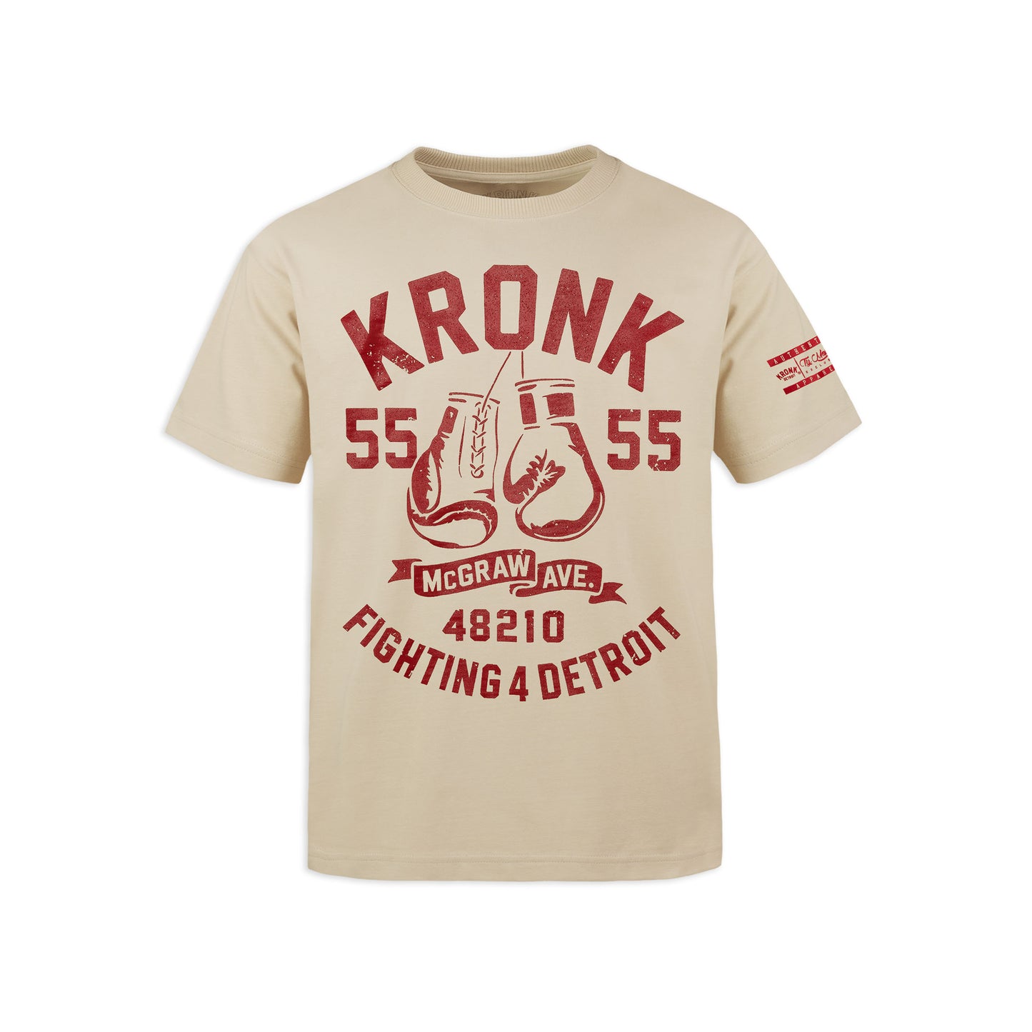 Ty Mopkins x KRONK Heavyweight Tee - Bone/Red