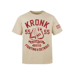 Ty Mopkins x KRONK Heavyweight Tee - Bone/Red