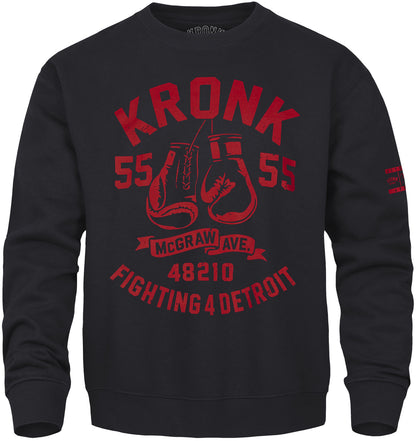 Ty Mopkins x KRONK Athletic Crew Neck - Jet Black/Red