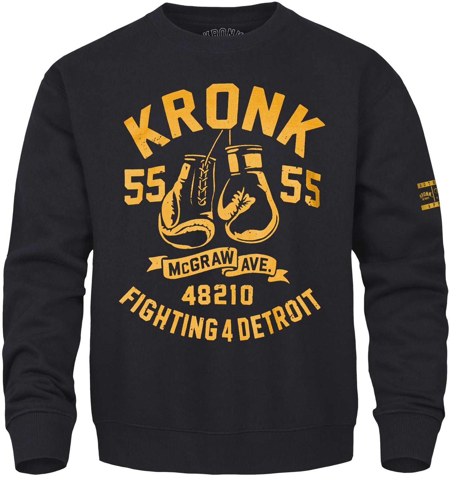 Ty Mopkins x KRONK Athletic Crew Neck - Jet Black/Gold