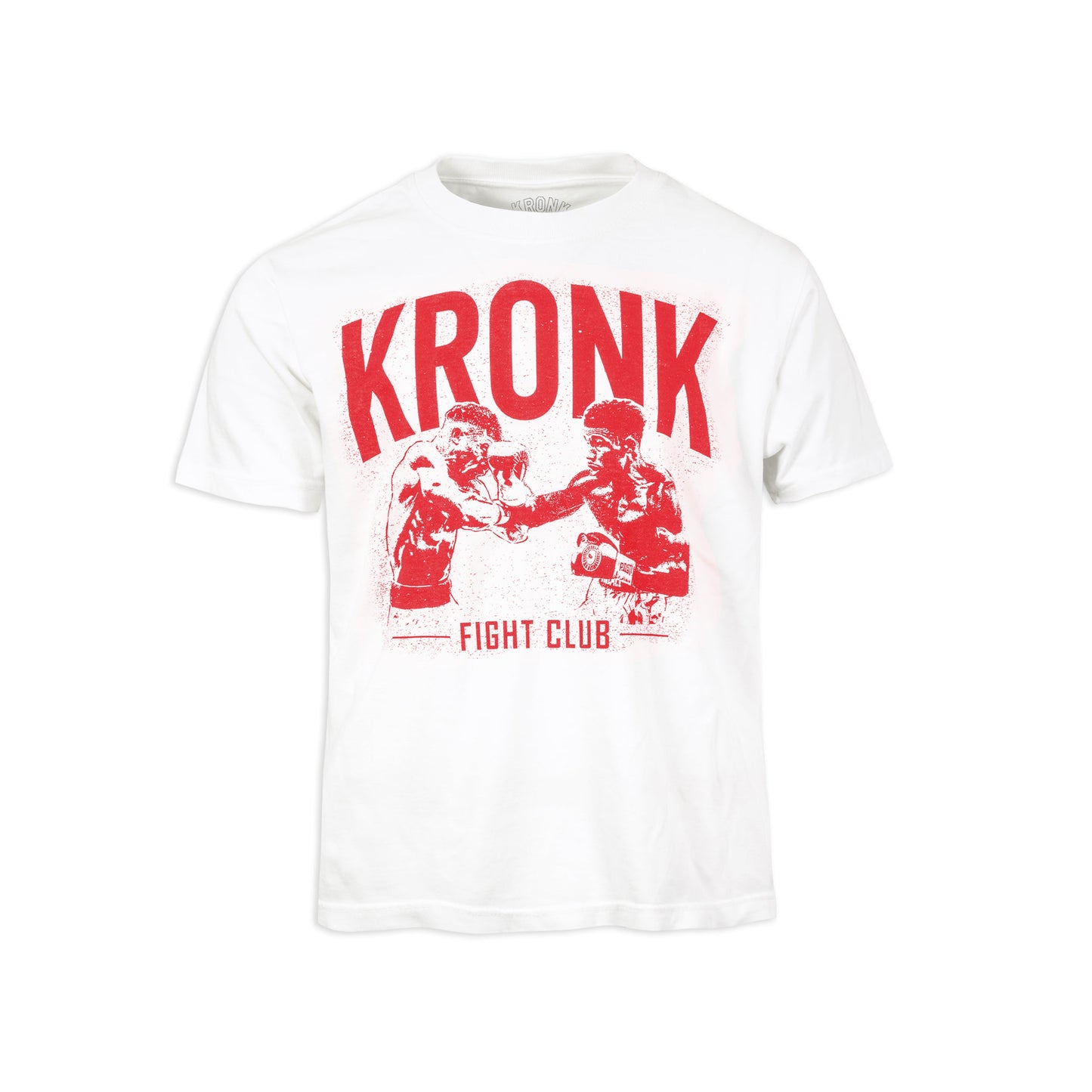 KRONK 'Fight Club Boxers' Heavyweight Tee - White / Red mockup