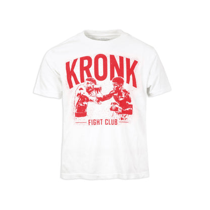 KRONK 'Fight Club Boxers' Heavyweight Tee - White / Red mockup