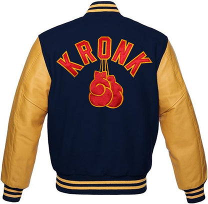 Classic KRONK Varsity Jacket (Nvy/Gold)