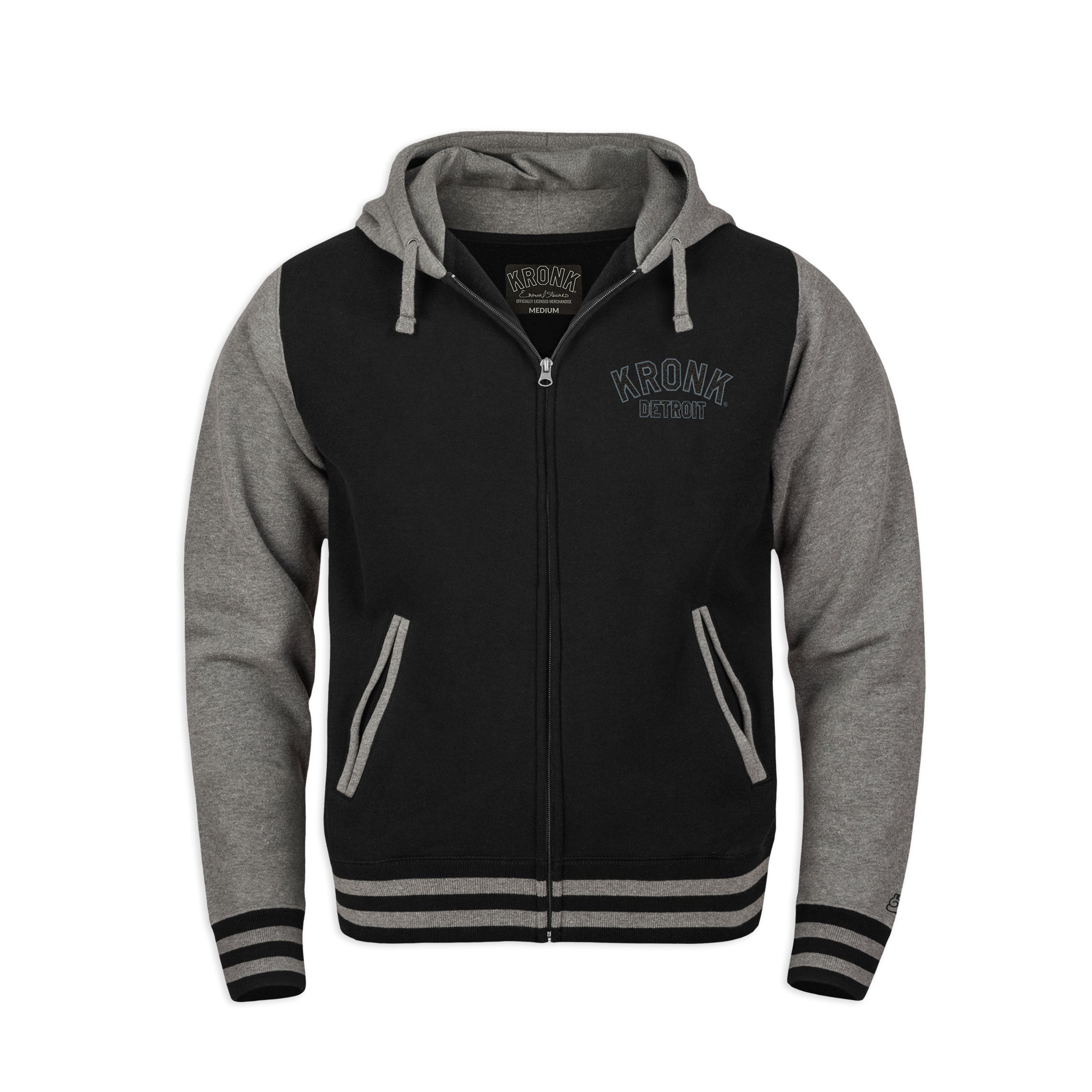 KRONK 'Pain and Fame' Varsity Zip Hoodie