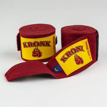 KRONK Boxing Gym Red Hand Wraps