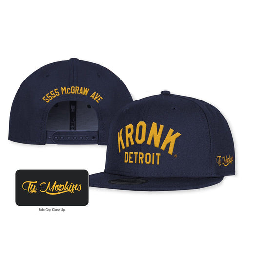KRONK 'Ty Mopkins Gold Arch Logo' New Era 9Fifty Snapback - Navy/Gold