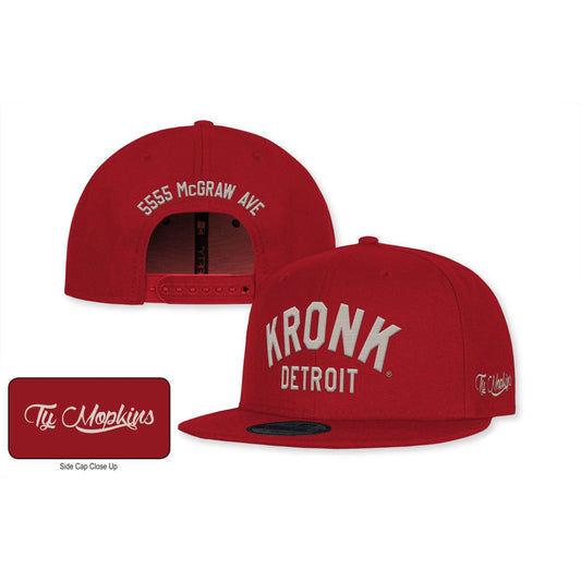 KRONK 'Ty Mopkins Tan Arch Logo' New Era 9Fifty Snapback - Red/Tan