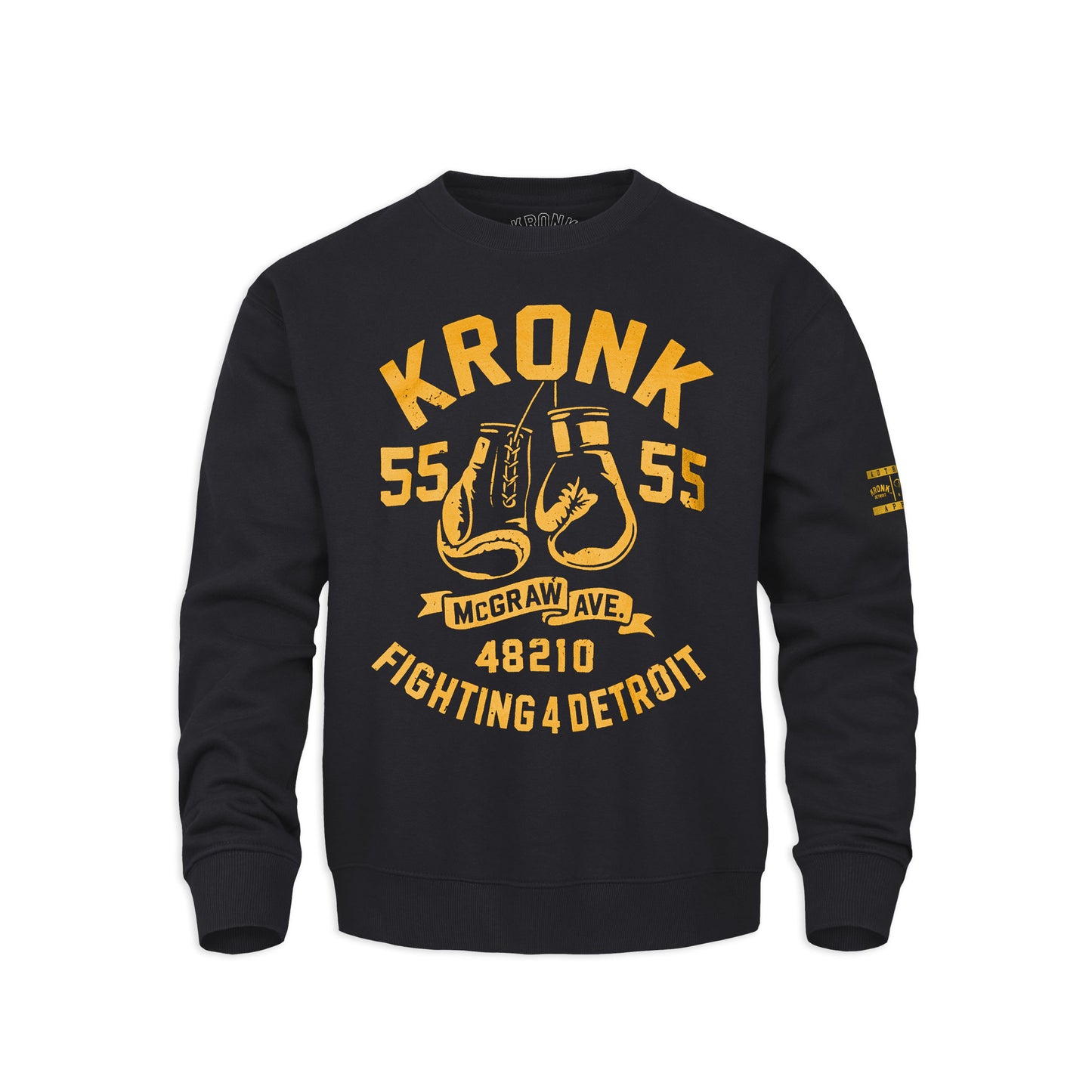 Ty Mopkins x KRONK Athletic Crew Neck - Jet Black/Gold