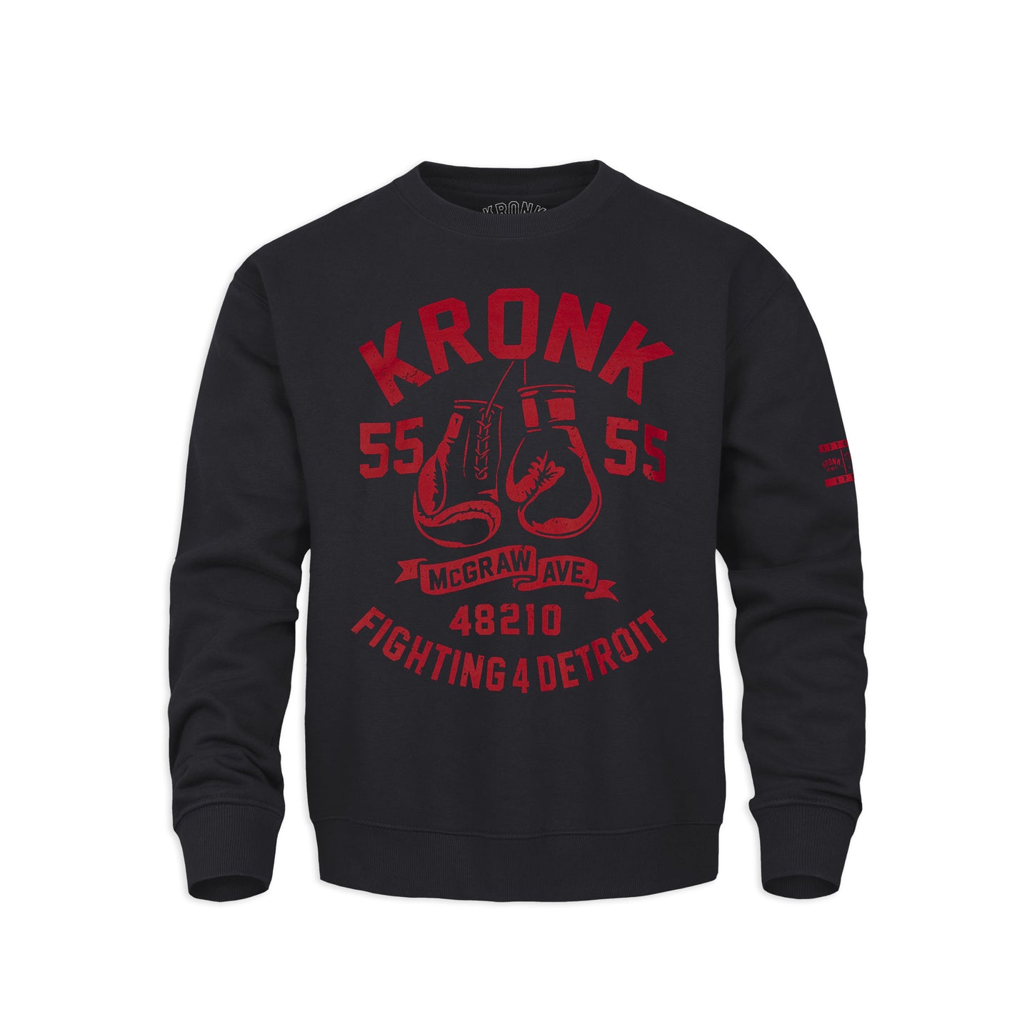 Ty Mopkins x KRONK Athletic Crew Neck - Jet Black/Red