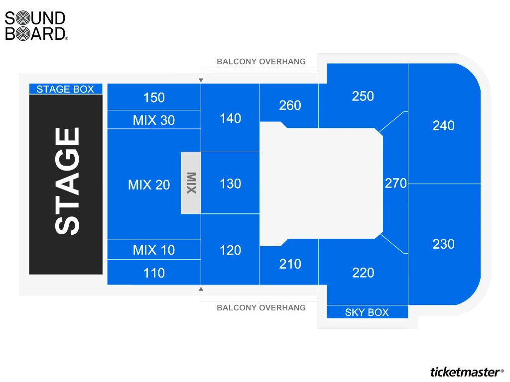 Sound Board seating chart for Night of Knockouts XLII